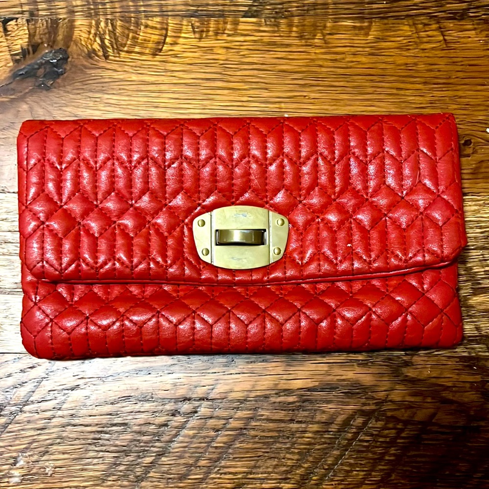 Under1Sky red clutch purse